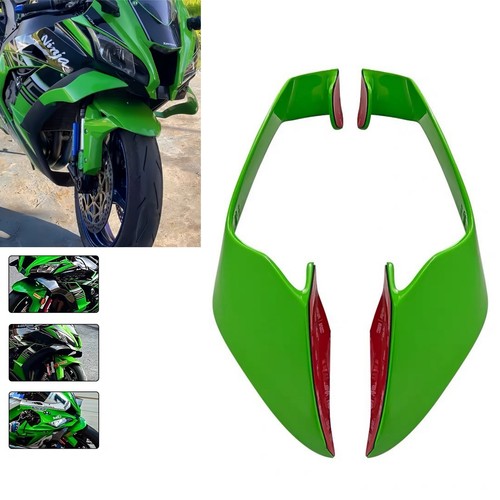 Green side winglets spoiler - green,